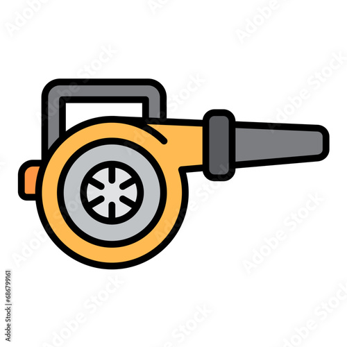 Air Blowers Flat Multicolor Icon