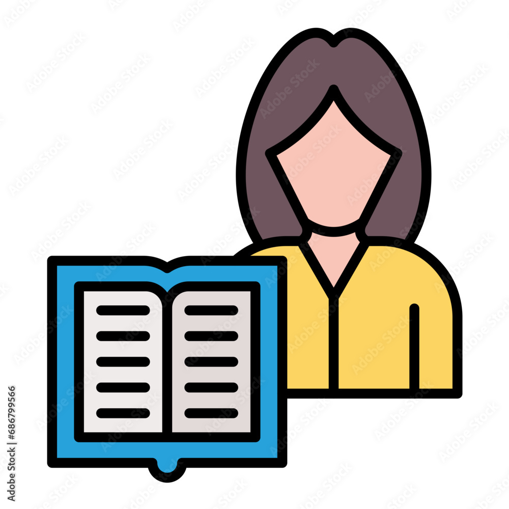 Readership Flat Multicolor Icon Readership Flat Multicolor Icon