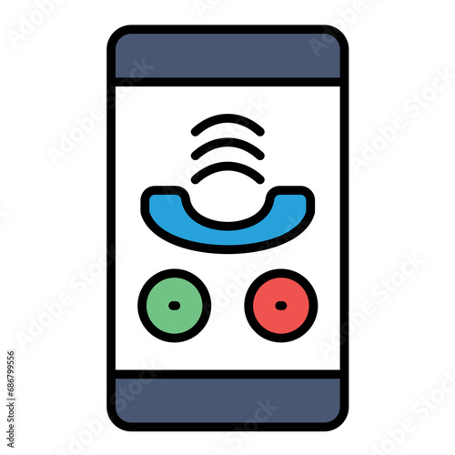 Phone Call Flat Multicolor Icon
