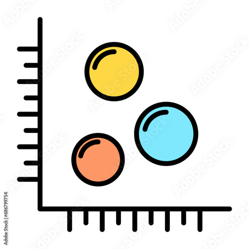 Bubble Flat Multicolor Icon