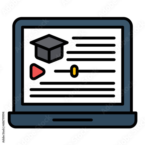 Course Flat Multicolor Icon