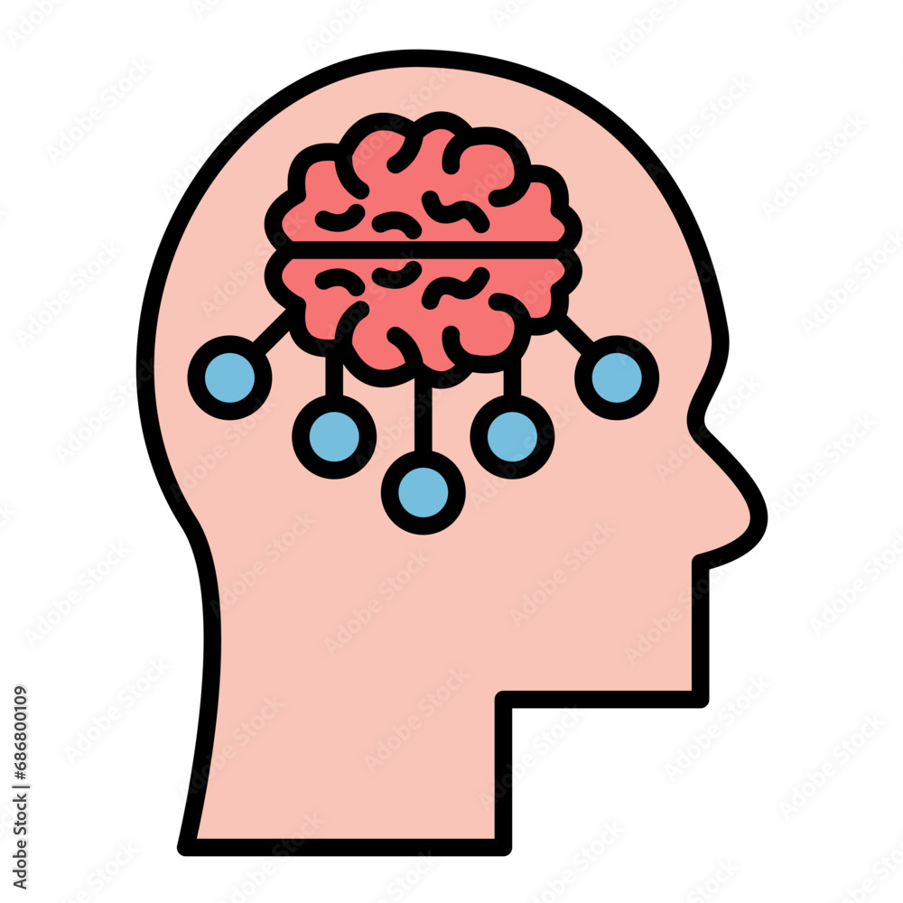 Mind Mapping Flat Multicolor Icon Mind Mapping Flat Multicolor Icon