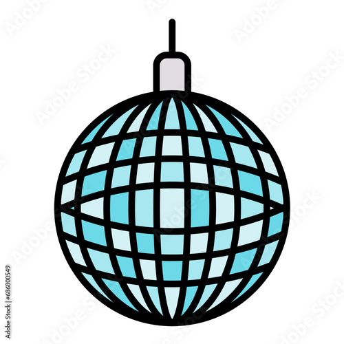 Party Ball Flat Multicolor Icon