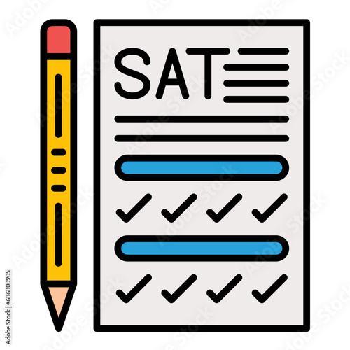 Sat Flat Multicolor Icon