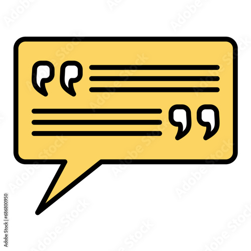 Citation Flat Multicolor Icon