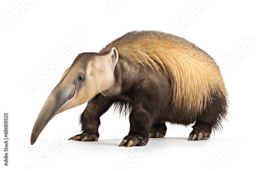 Giant anteater  Myrmecophaga tridactyla  on white background