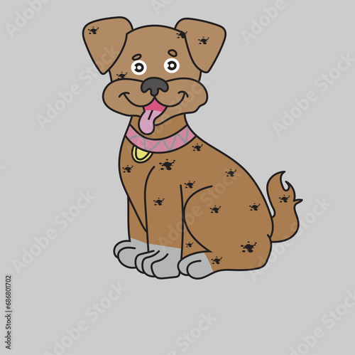 Dog vector Art lllustrator photo