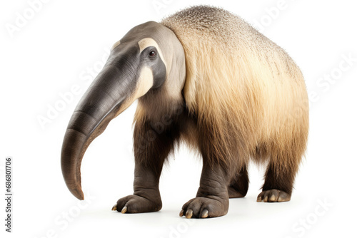 Giant anteater  Myrmecophaga tridactyla  on white background