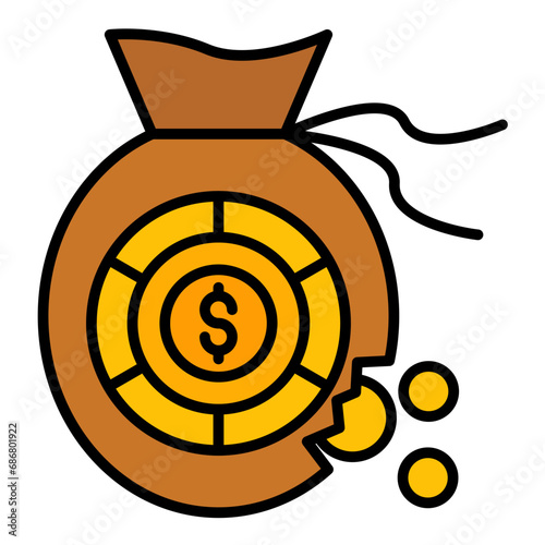 Bankruptcy Flat Multicolor Icon