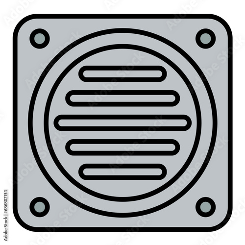 Drain Flat Multicolor Icon