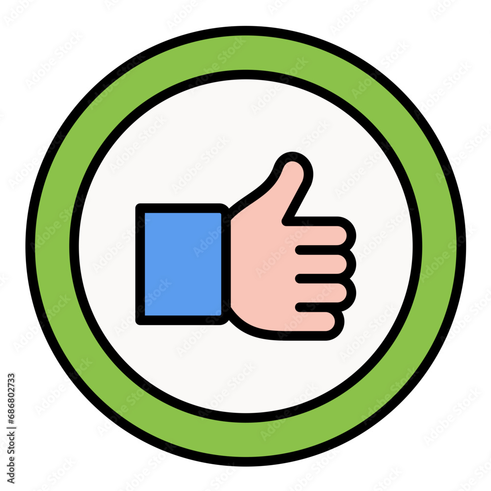 Positive Implications Flat Multicolor Icon Positive Implications Flat Multicolor Icon