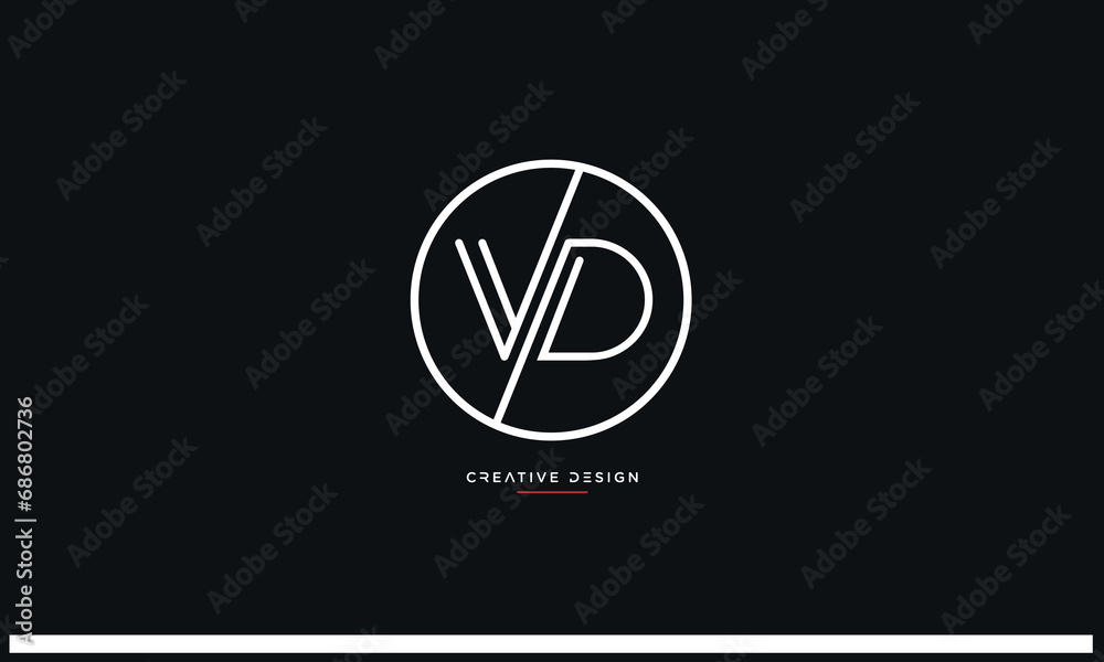 Alphabet letters VD or DV logo monogram Alphabet letters VD or DV logo monogram