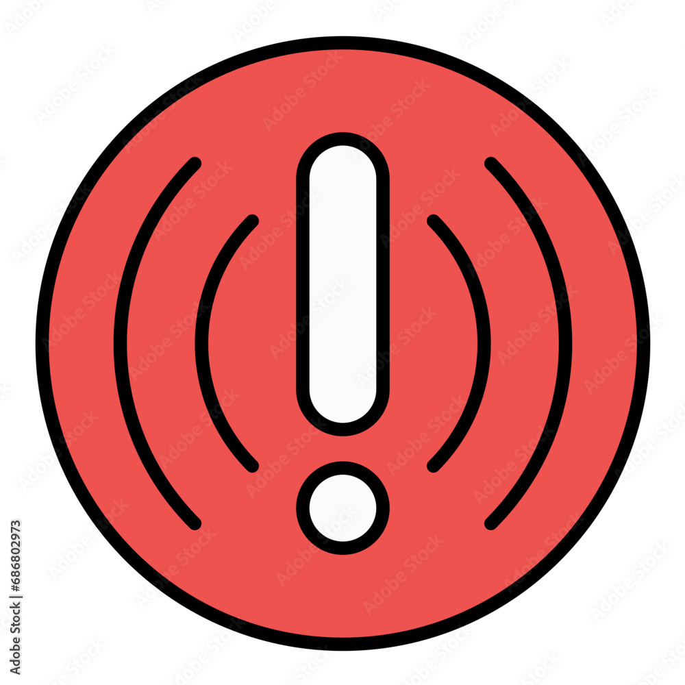 Alerts Flat Multicolor Icon Alerts Flat Multicolor Icon