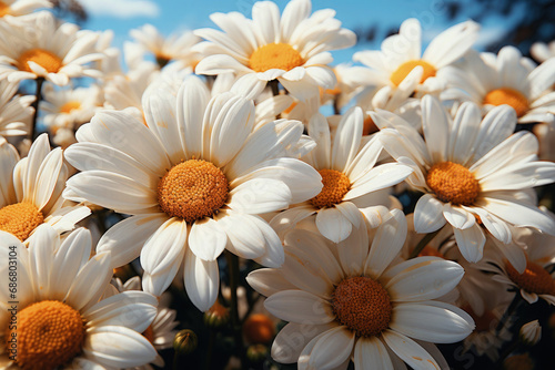 Blooms in Harmony: A Vast Field of White Daisies Dancing in Nature's Symphony - Generative AI