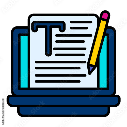 Copywriter Flat Multicolor Icon
