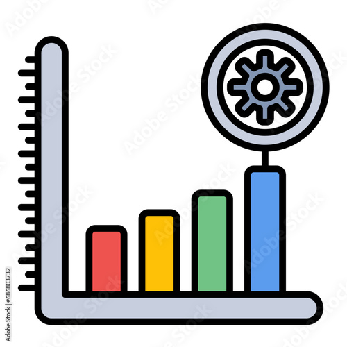 Search Engine Optimisation Flat Multicolor Icon
