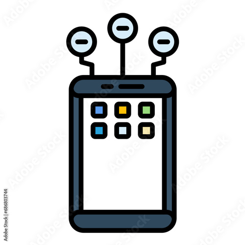Content Curation Flat Multicolor Icon