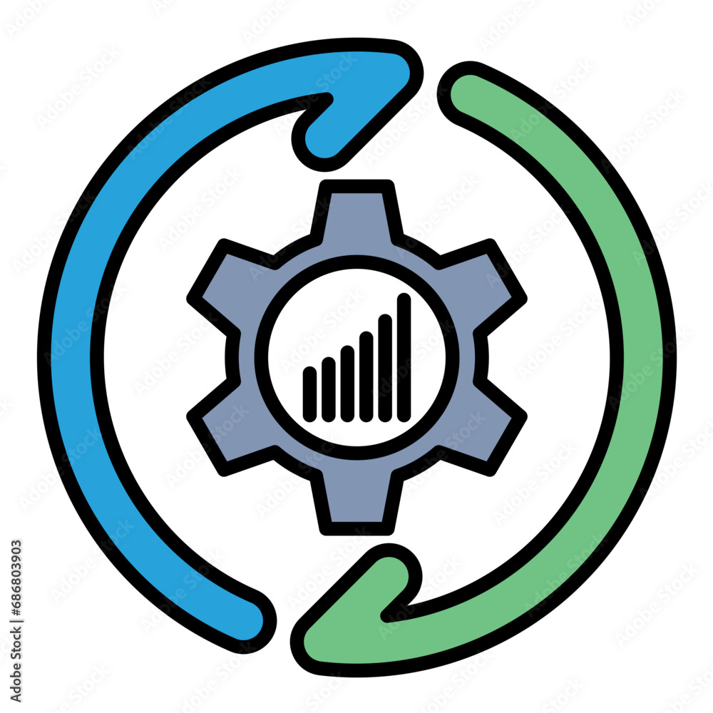 Optimization Flat Multicolor Icon Optimization Flat Multicolor Icon