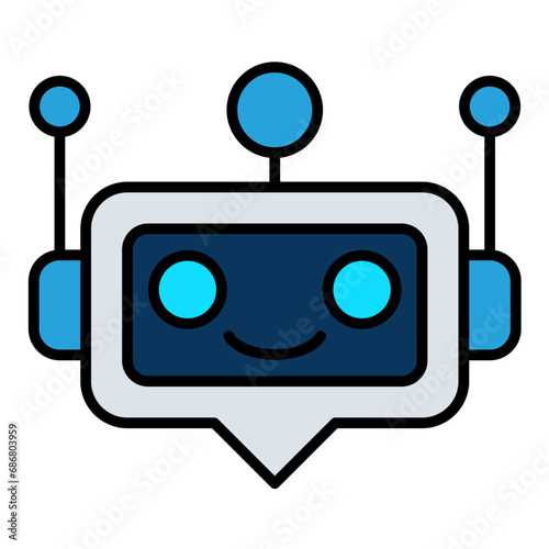 Bot Flat Multicolor Icon