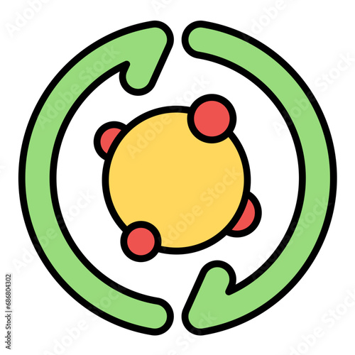 Metabolism Flat Multicolor Icon