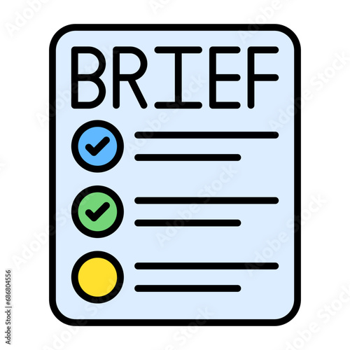 Brief Flat Multicolor Icon