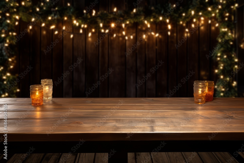 Gemütliches Restaurant Holztische Kerzenlicht Stimmungsvolle Beleuchtung Inneneinrichtung Gaststätte Rustikal Design Warme Atmosphäre