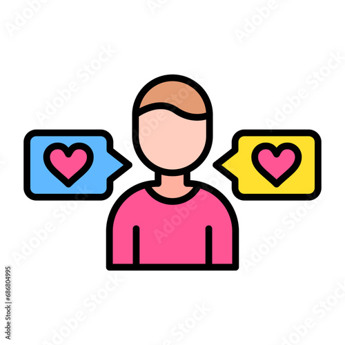 Influence Flat Multicolor Icon