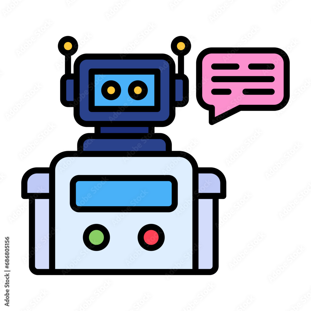Chatbot Flat Multicolor Icon Chatbot Flat Multicolor Icon
