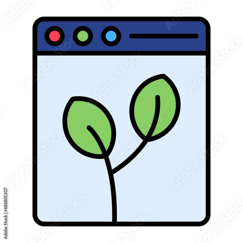 Organic Content Flat Multicolor Icon