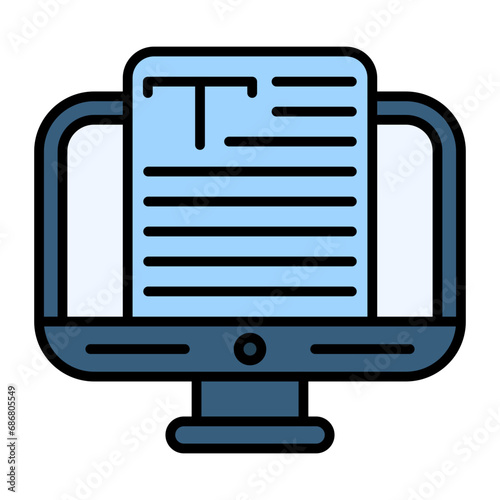 Copywriter Flat Multicolor Icon