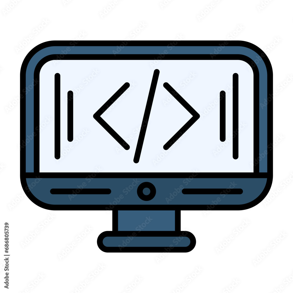 Programmer Flat Multicolor Icon Programmer Flat Multicolor Icon