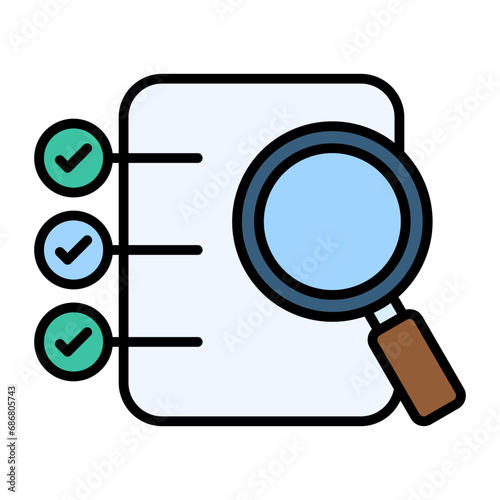 Proofreading Flat Multicolor Icon