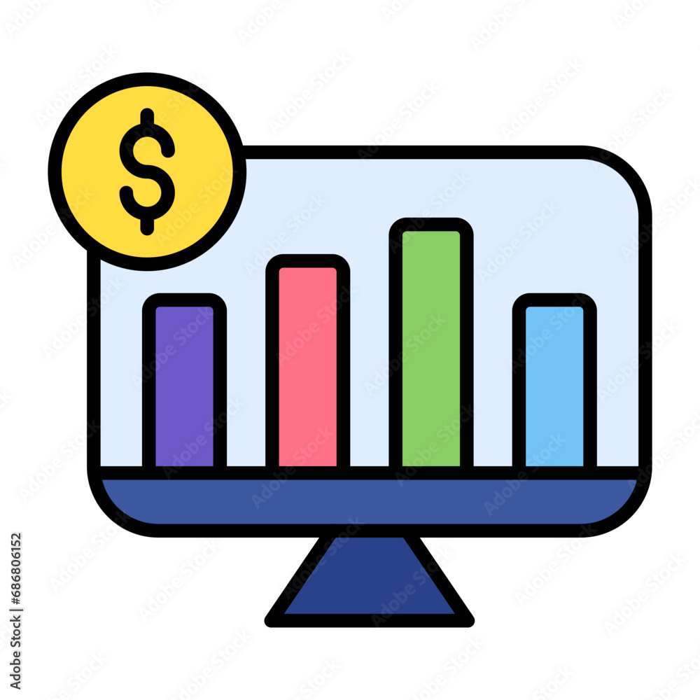 Paid Traffic Flat Multicolor Icon Paid Traffic Flat Multicolor Icon
