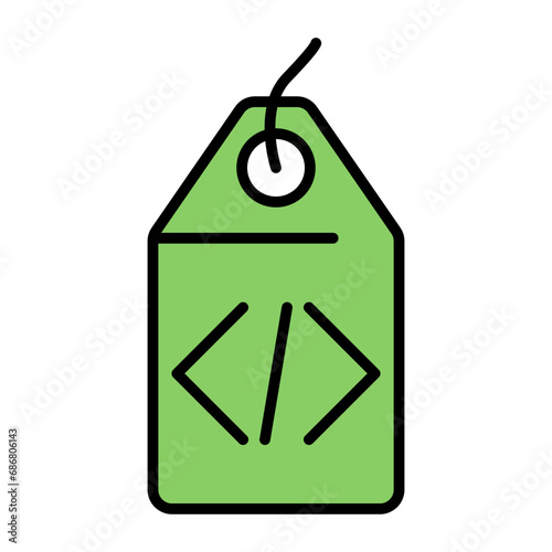 Meta Tags Flat Multicolor Icon