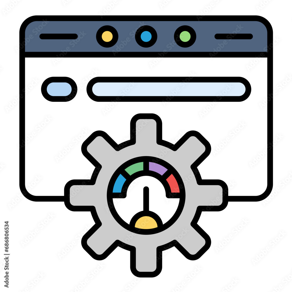 Search Engine Optimization Flat Multicolor Icon Search Engine Optimization Flat Multicolor Icon