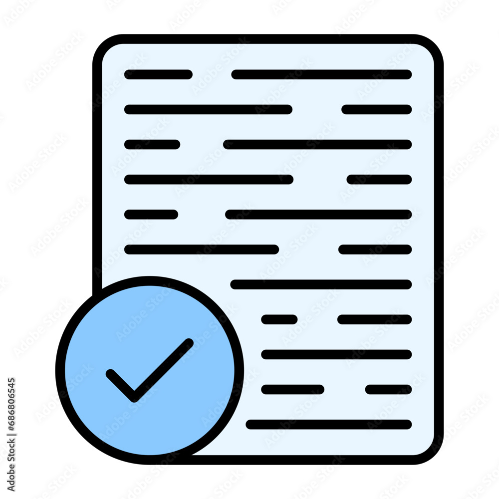 Approved Flat Multicolor Icon Approved Flat Multicolor Icon