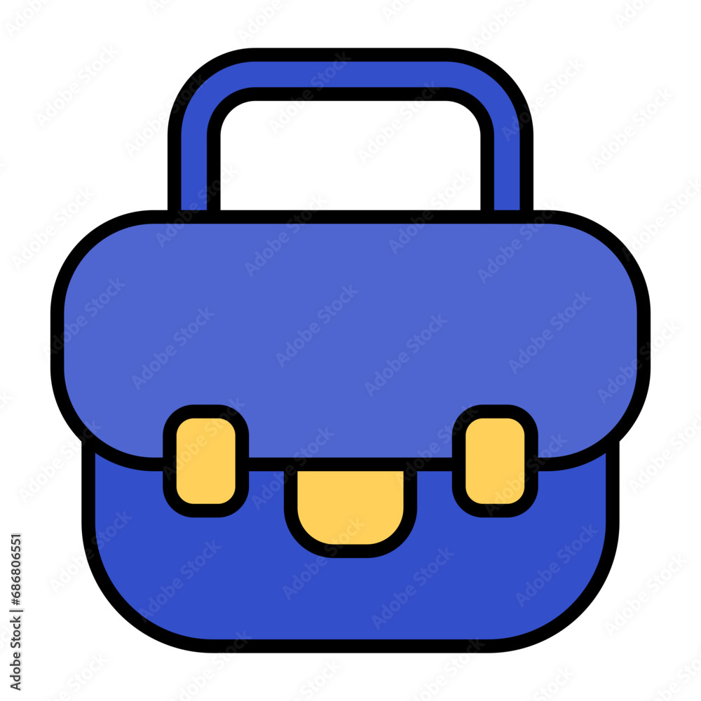Business Case Flat Multicolor Icon Business Case Flat Multicolor Icon