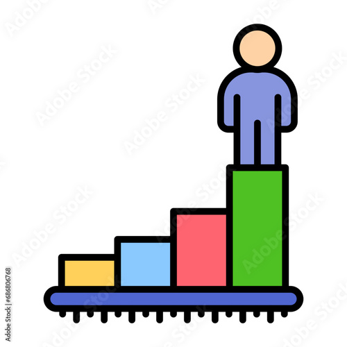 Personal Development Flat Multicolor Icon