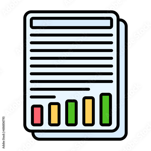 Report Flat Multicolor Icon