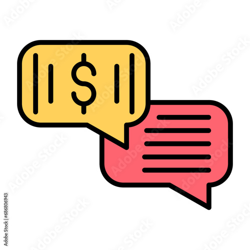 Business Dialog Flat Multicolor Icon