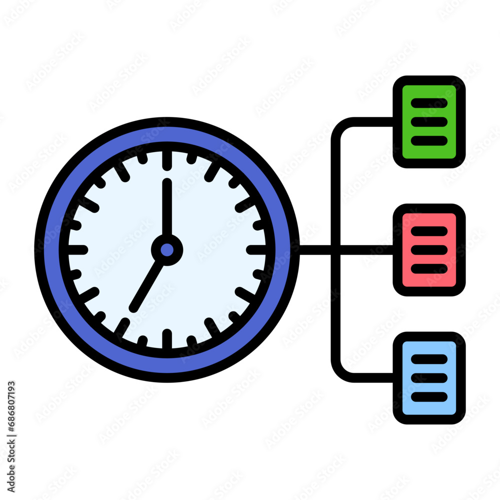 Schedule Flat Multicolor Icon Schedule Flat Multicolor Icon