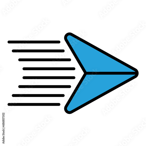Direct Mail Flat Multicolor Icon