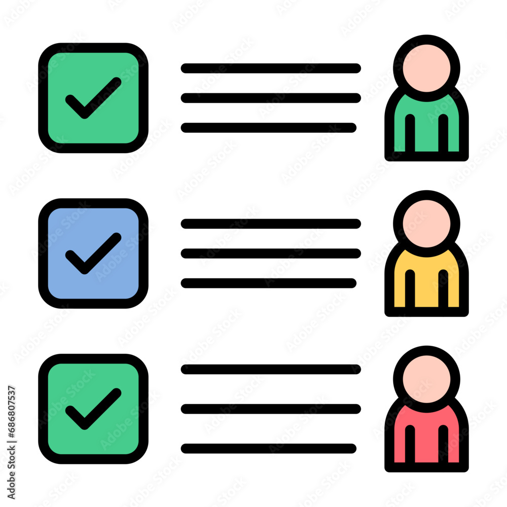 Attendance Flat Multicolor Icon Attendance Flat Multicolor Icon