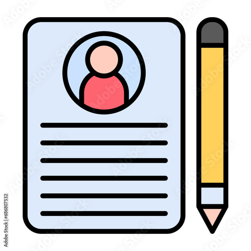 Applicant Flat Multicolor Icon