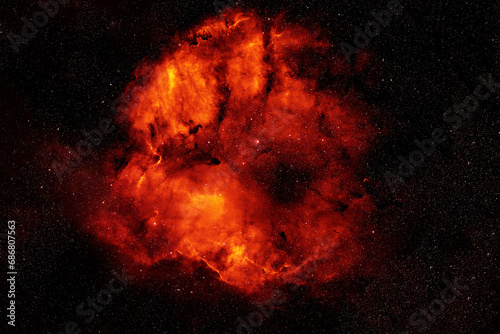 Red cosmic nebula. Elements of this image furnished by NASA © Artsiom P