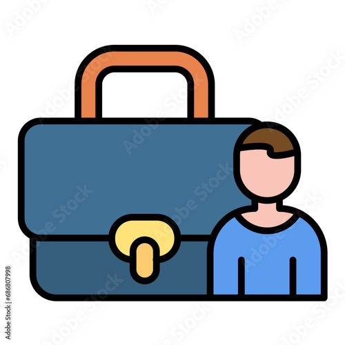 Broker Flat Multicolor Icon