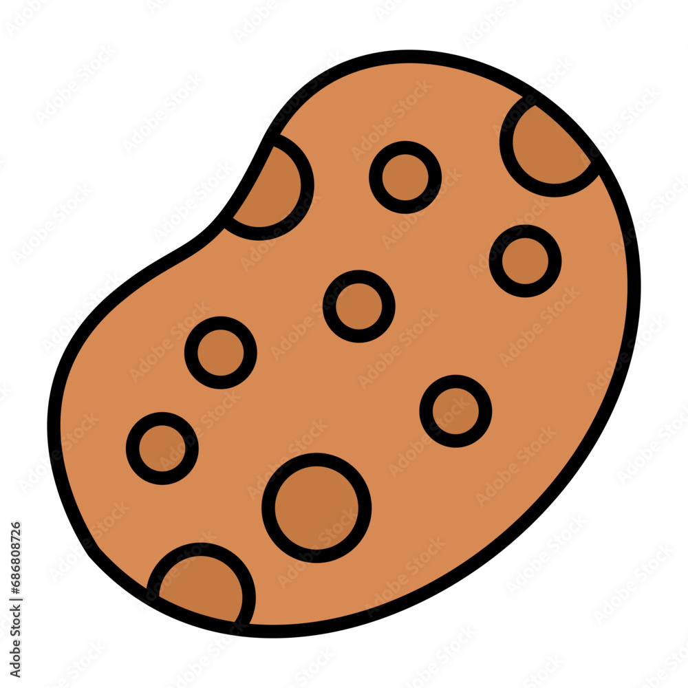 Fototapeta premium Potato Flat Multicolor Icon