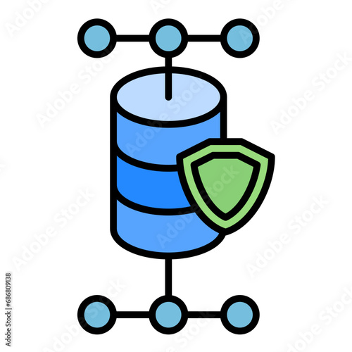 Data Infringement Flat Multicolor Icon