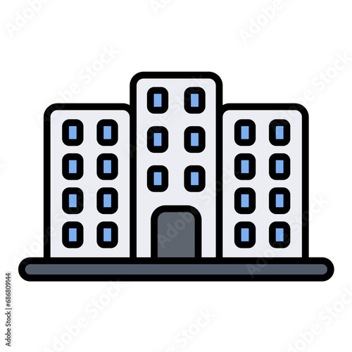 Main Establishment Flat Multicolor Icon