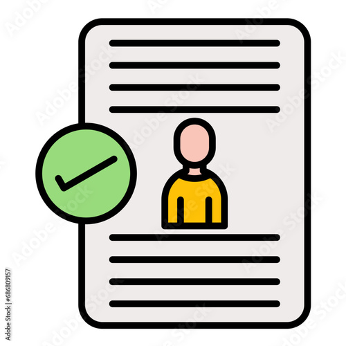 Child Consent Flat Multicolor Icon